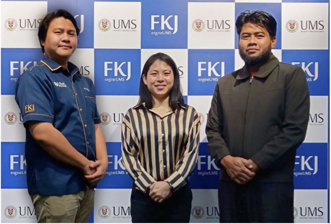 Fig. 1: FKJ’s grant awardees (left to right): Dr. Nazrein Adrian Bin Amaludin, Dr. Ng Chi Huey and Ir. Dr. Mohd. Azlan Bin Ismail. Image