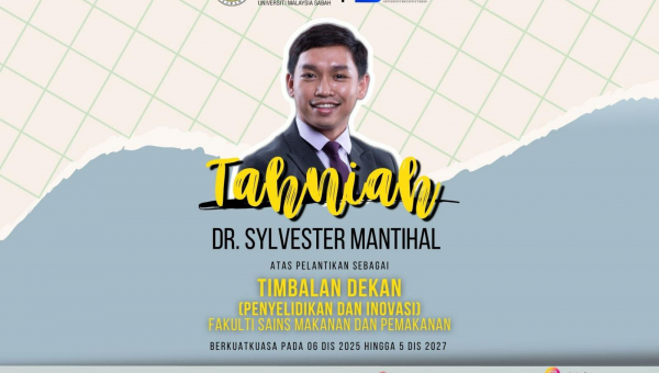 Tahniah kepada Dr Sylvester Mantihal atas pelantikan sebagai Timbalan Dekan Penyelidikan dan Inovasi FSMP
