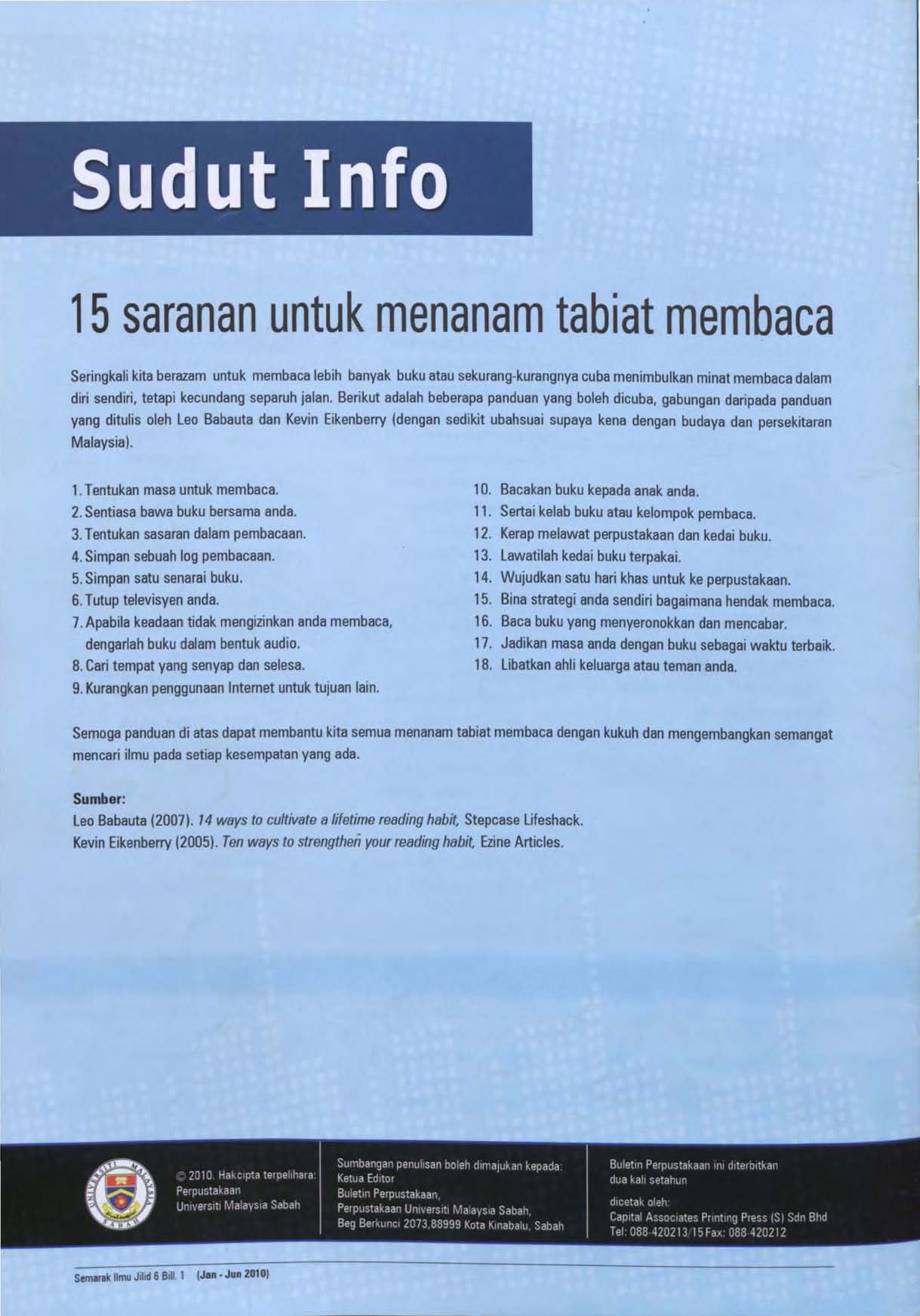 Official Website Universiti Malaysia Sabah Library - Semarak Ilmu 