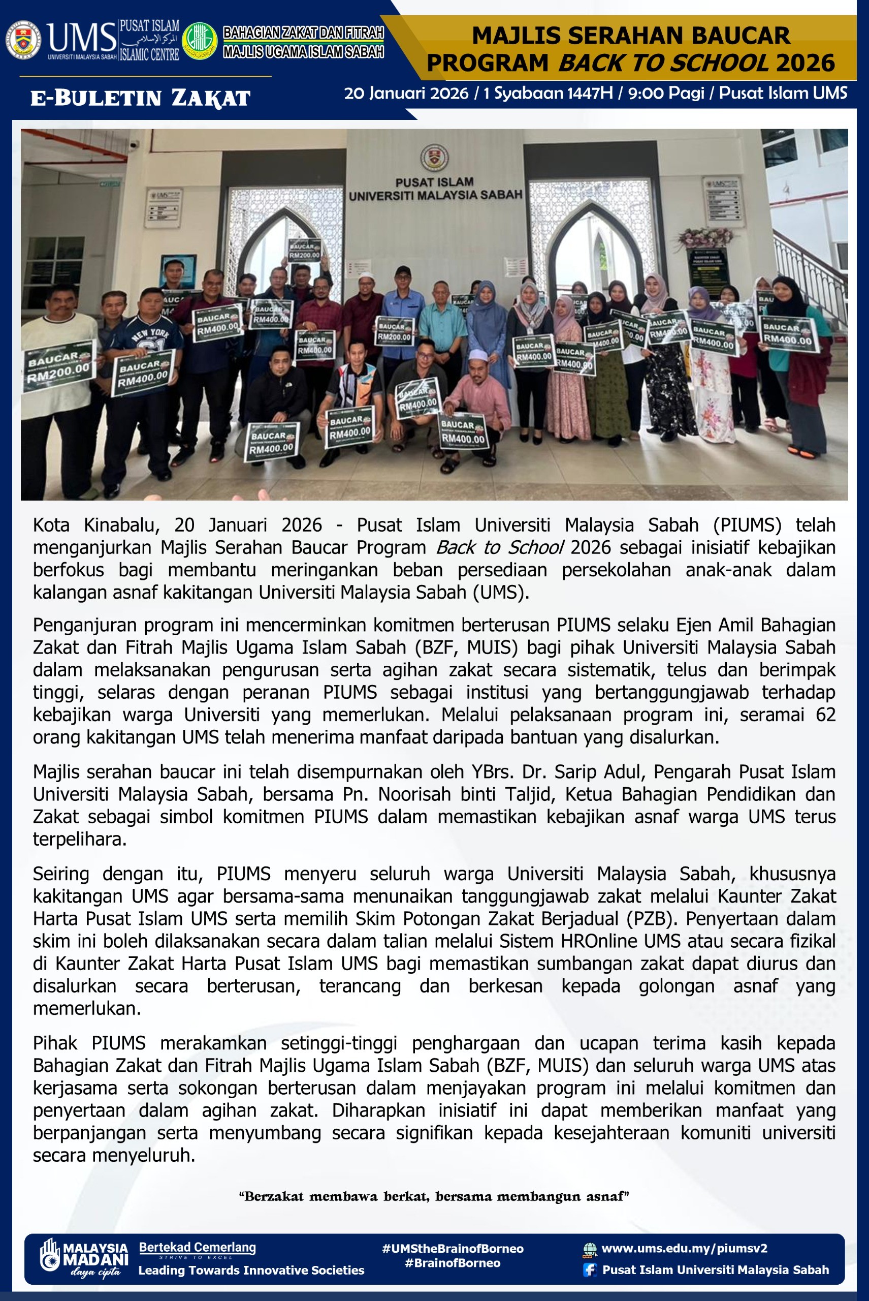 Majlis Serahan Baucar Program Back to School 2026