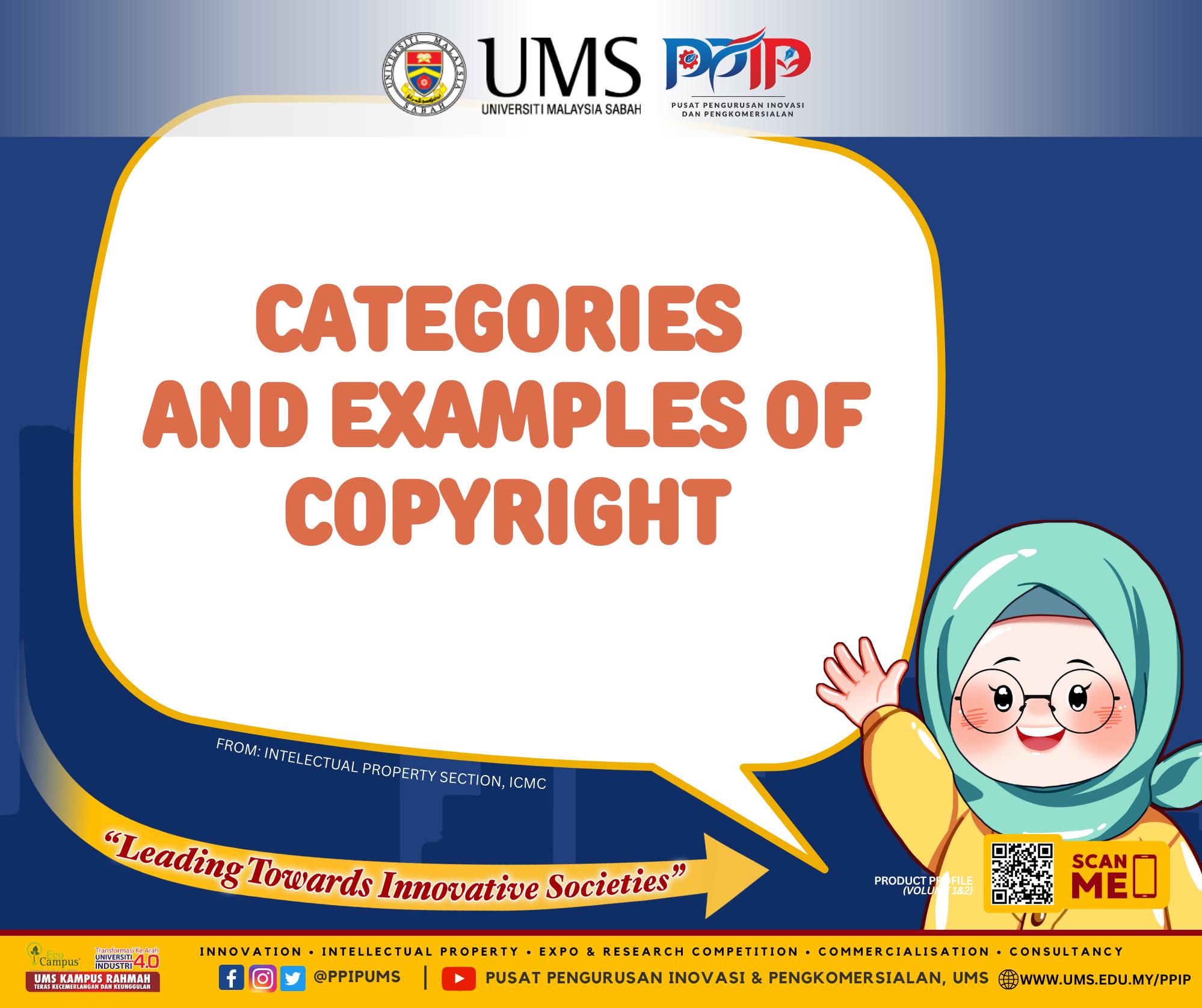 🔍 CATEGORIES AND EXAMPLES OF COPYRIGHT