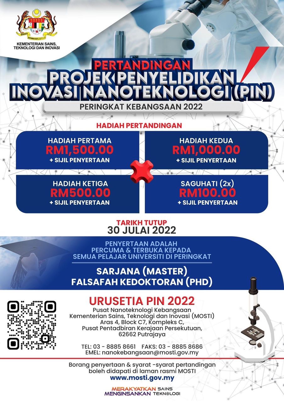 HEBAHAN: PERTANDINGAN PROJEK PENYELIDIKAN INOVASI NANOTEKNOLOGI (PIN) 