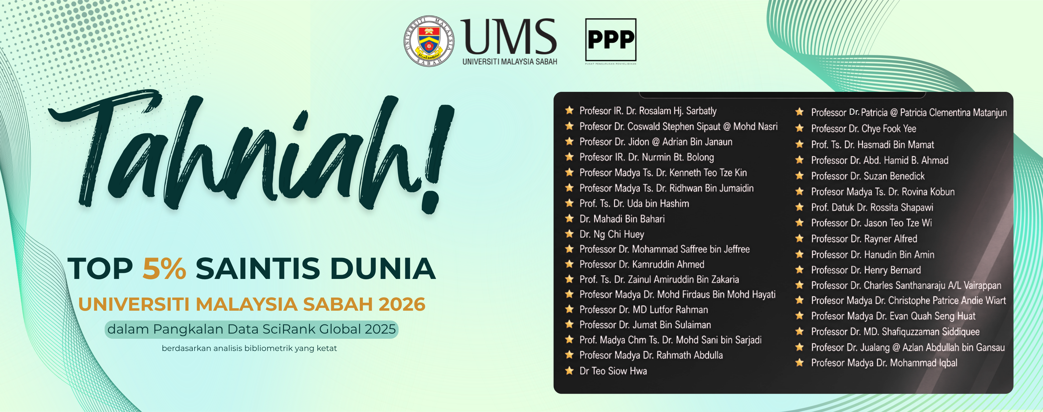 Banner top 5 saintis dunia UMS 2026