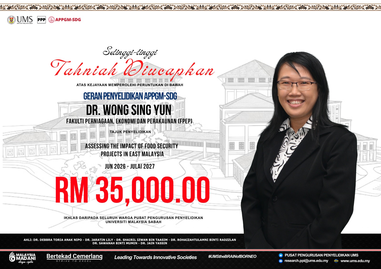 Poster Tahniah Dr Wong Sing Yun