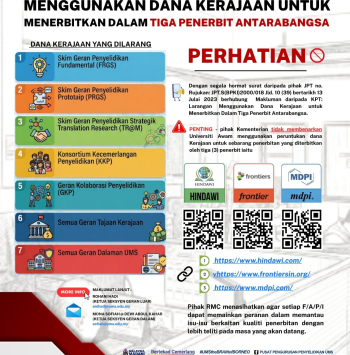 Larangan Menggunakan Dana Kerajaan Untuk Menerbitkan Dalam Tiga Penerbit Antarabangsa