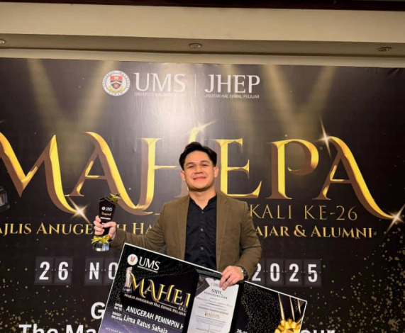 Mohammad Shazwan Shah Bangga Terima Anugerah Pemimpin Harapan MAHEPA UMS 2025