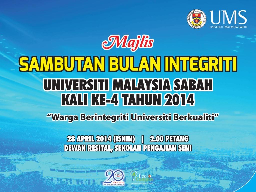 UMS - Majlis Sambutan Bulan Integriti Universiti Malaysia 